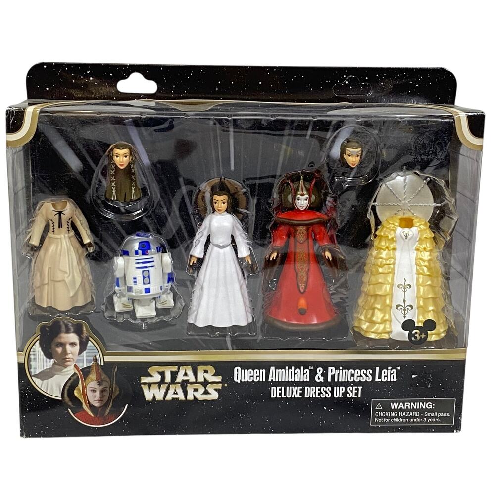Star Wars Queen Amidala Princess Leia Deluxe Dress Up Set Disney Parks R2-D2